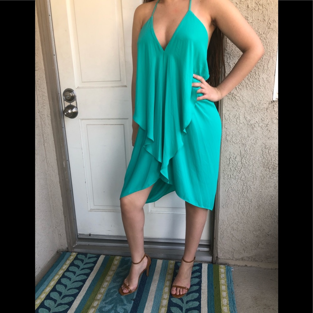 Turquoise green dress